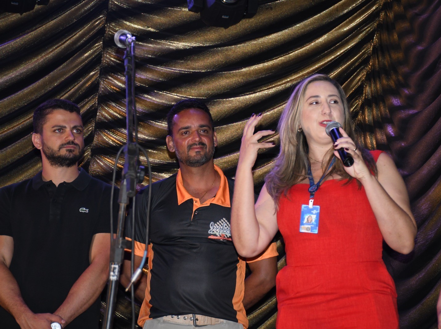 Kahik Onofre (vice-presidente da Acin), Ronaldo (presidente) e Rubya Karla (Sebrae) no evento de abertura do 4º Festival Gastronômico [Foto: Elaine Alves – Especial para o Excelência Notícias]