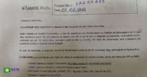 ACIN solicita providências à ANATEL sobre instabilidade nas linhas telefônicas de Niquelândia-GO