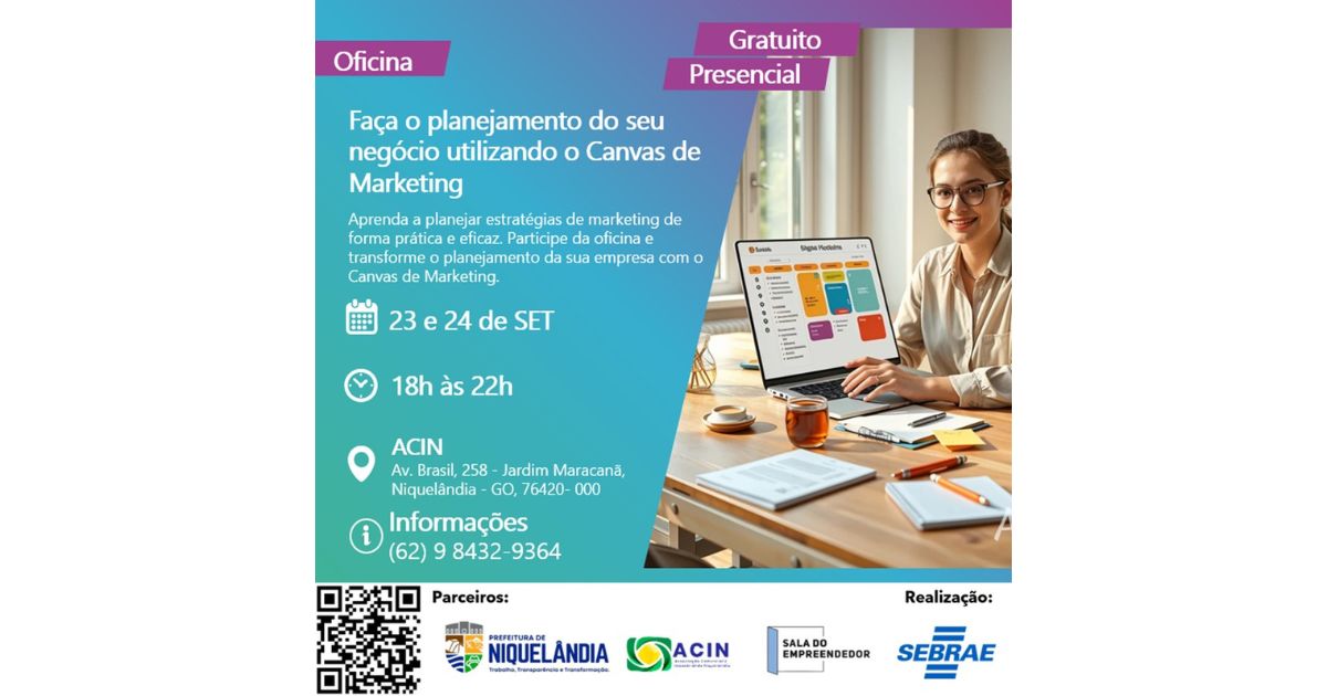 Oficina Faça o Planejamento do seu negócio utilizando o Canvas de Marketing